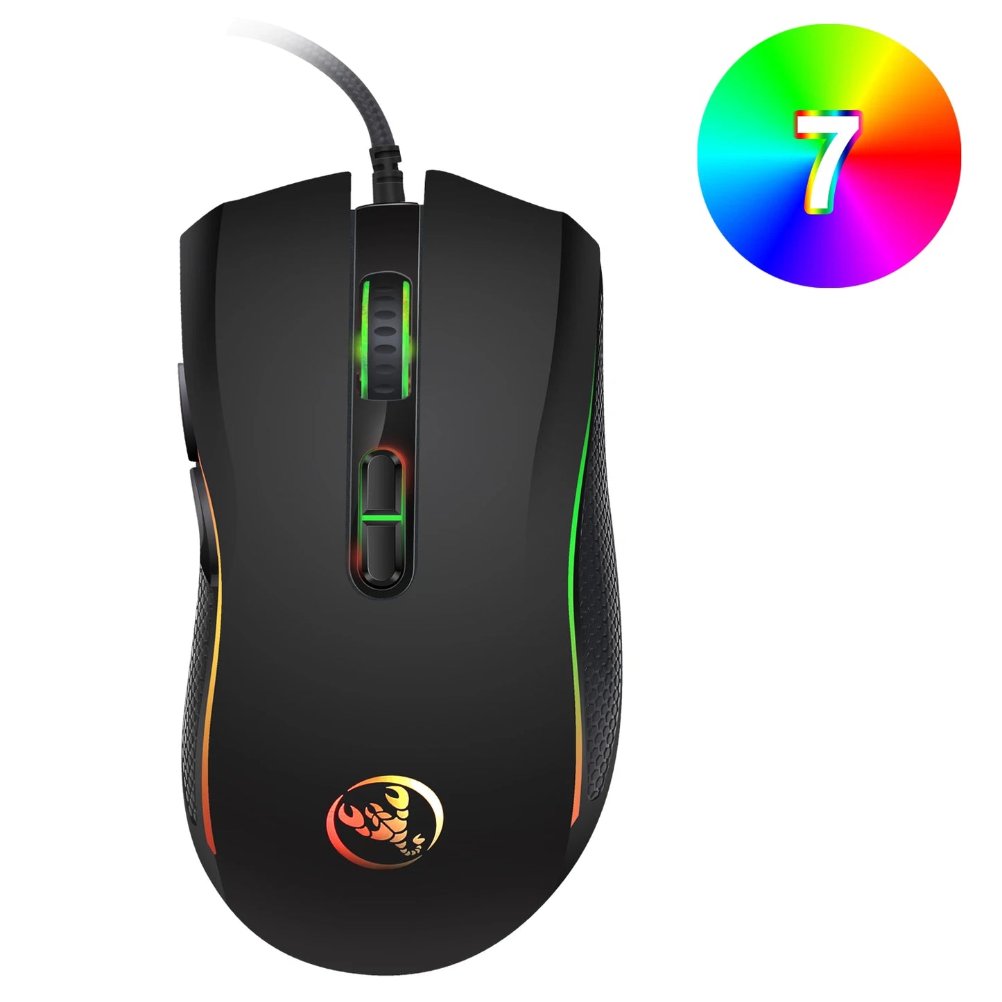 New Wired Gaming Mouse Gamer 7 Button 3200DPI LED Optical USB Computer Mouse Game Mice Mouse for PC Computer Gamer