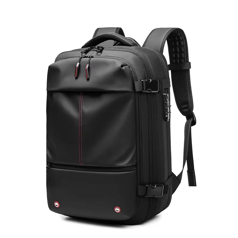 Men Airback Backpack Vacuum Compression Travel Laptop Backpack Business Large Capacity School Backpack Expand Outdoor Backpack