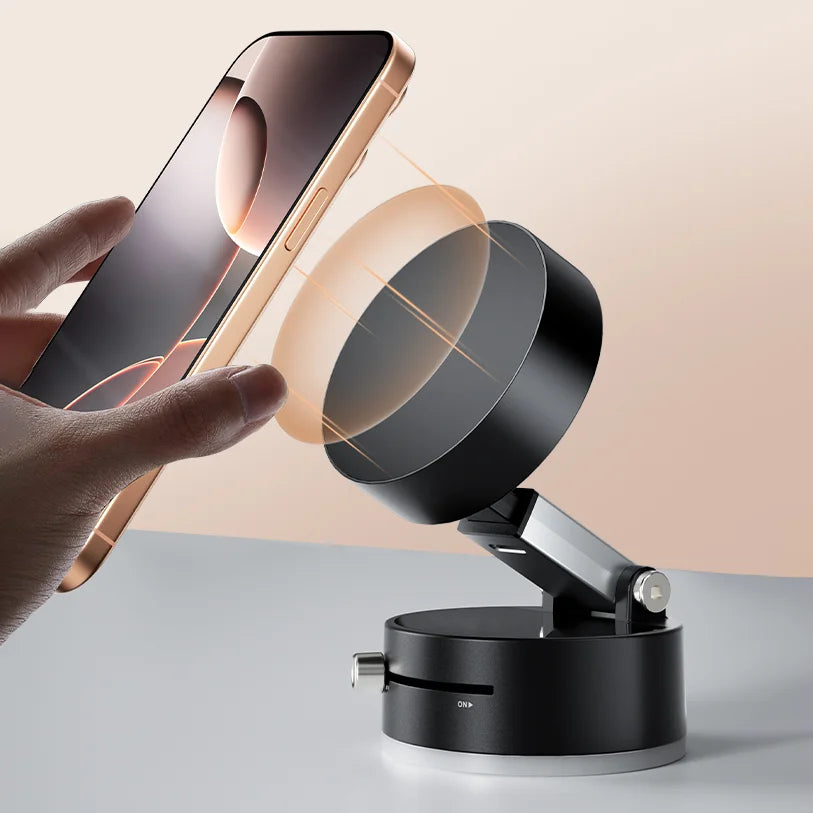 HOT Screen Wall Glass Car Magnetic Phone Holder Hands Free Sided Magnetic Vacuum Suction Phone Mount Holder for All Phones