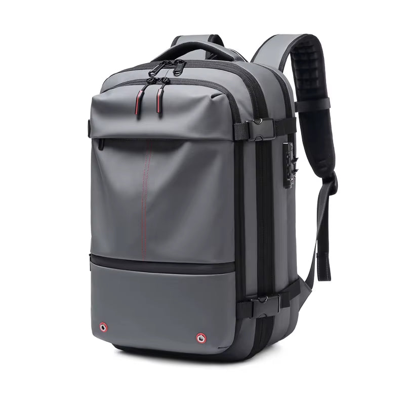 Men Airback Backpack Vacuum Compression Travel Laptop Backpack Business Large Capacity School Backpack Expand Outdoor Backpack